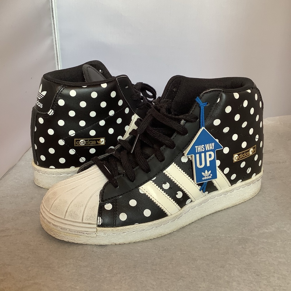 Adidas Superstar UP W Women's Black With White Dots Sneakers